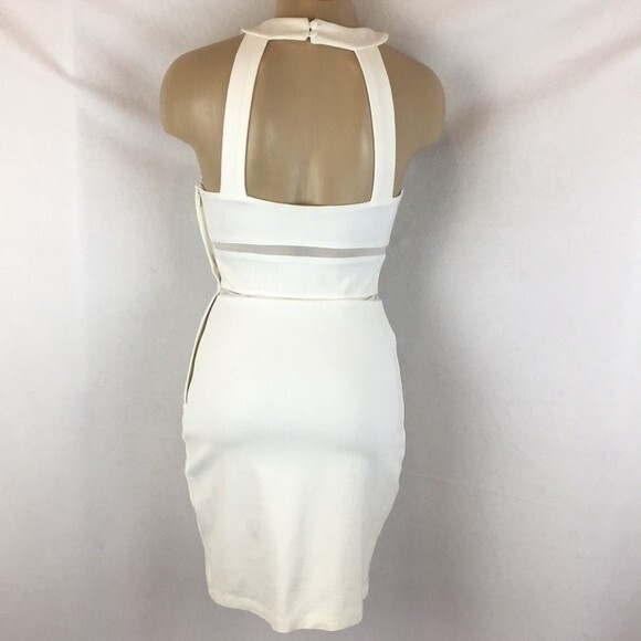 Guess White Sleeveless Cutout Panel Mini Dress XS - Picture 3 of 12